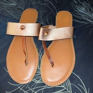 💕 rampage Womens Maxxi Flip Flop Sandals Rose Gold Flat Slip On 8 M